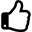 Icon eines Daumen - nicht ausgefüllt