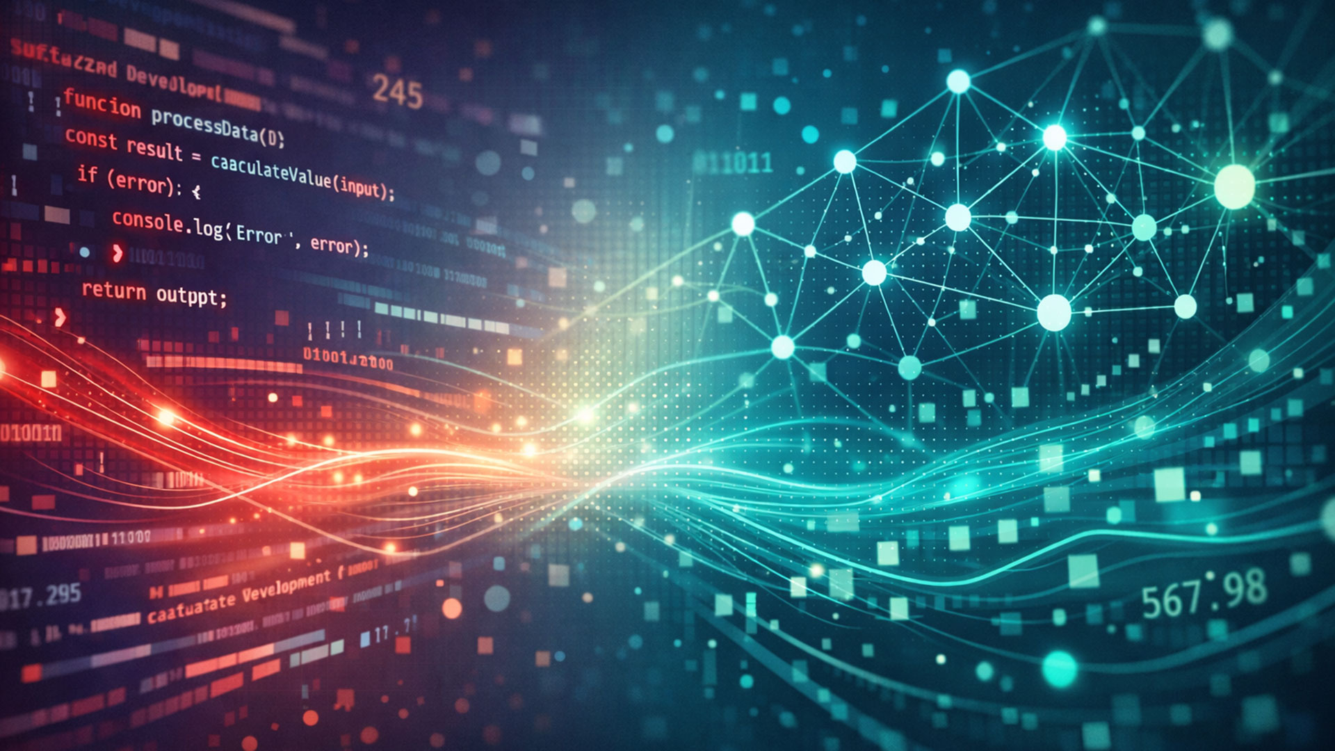 Visualisierung der Gegenüberstellung von Softwareentwicklung und KI Entwicklung - Thumbnail